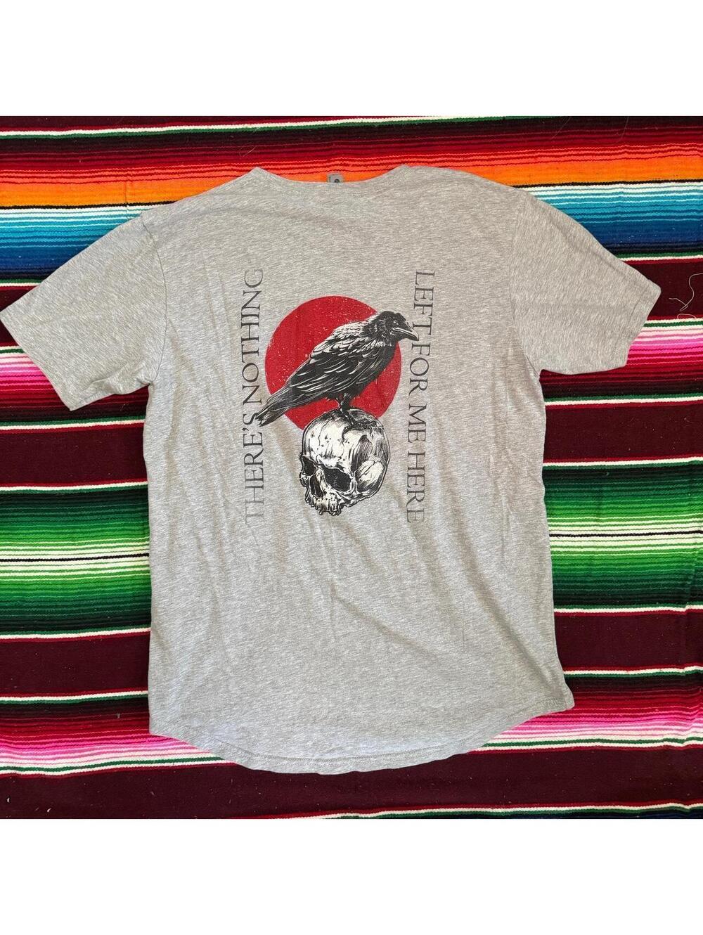 Next Level Apparel Skull and Crow Graphic Tee